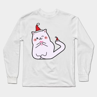 Kawaii style, Christmas, new year, mouse and cat kawaii, gifts Long Sleeve T-Shirt